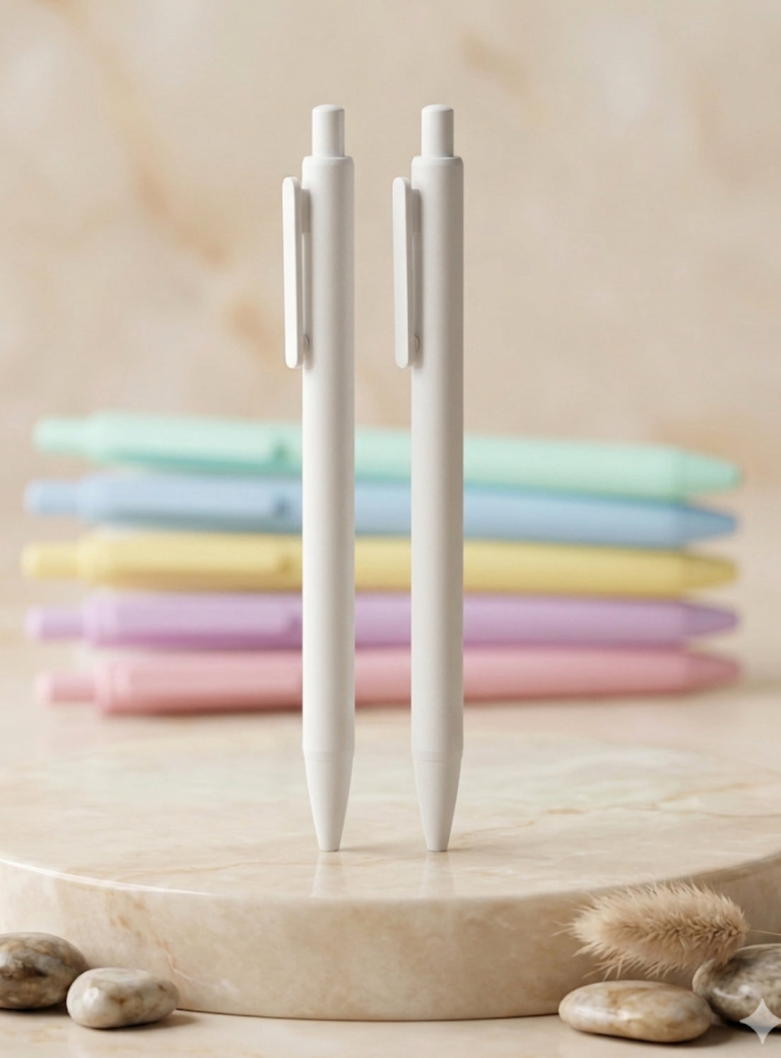 ✨ Pastel Aesthetic Gel Pens — Black Ink Study Pen Set (6-Pack)