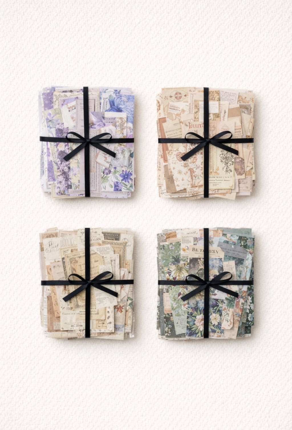 ✨ Botanical Ephemera Set — Vintage Scrapbook Papers (100 Pieces)