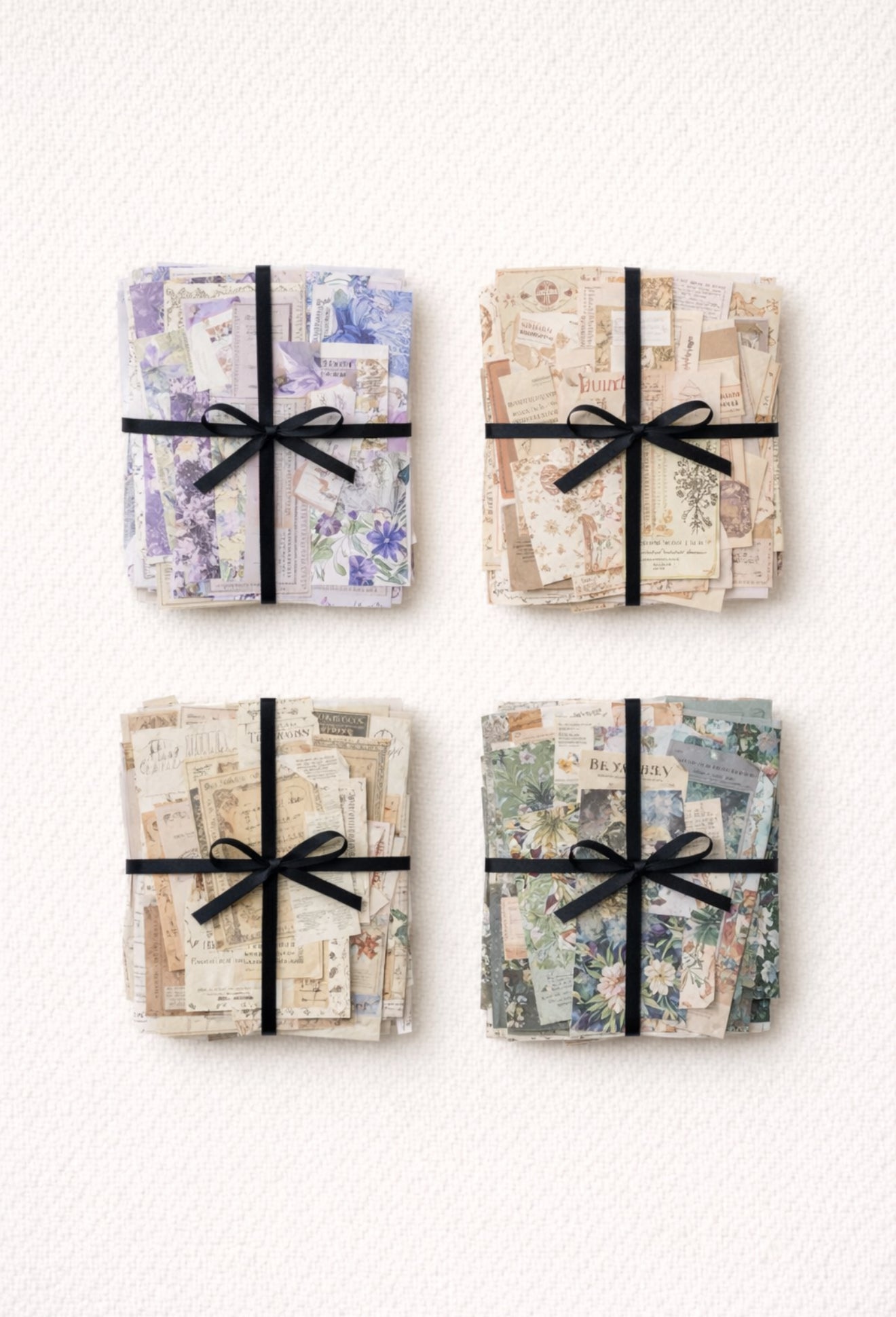 ✨ Botanical Ephemera Set — Vintage Scrapbook Papers (100 Pieces)