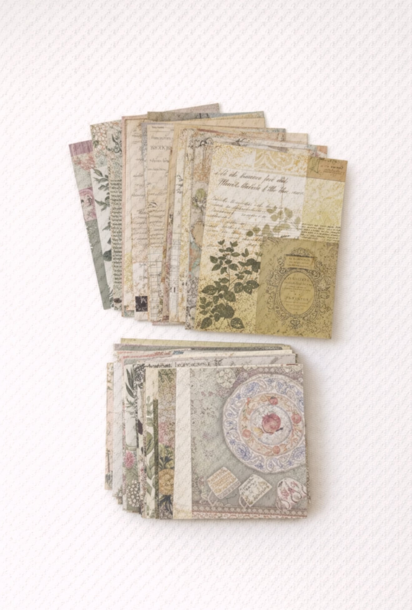 ✨ Botanical Ephemera Set — Vintage Scrapbook Papers (100 Pieces)
