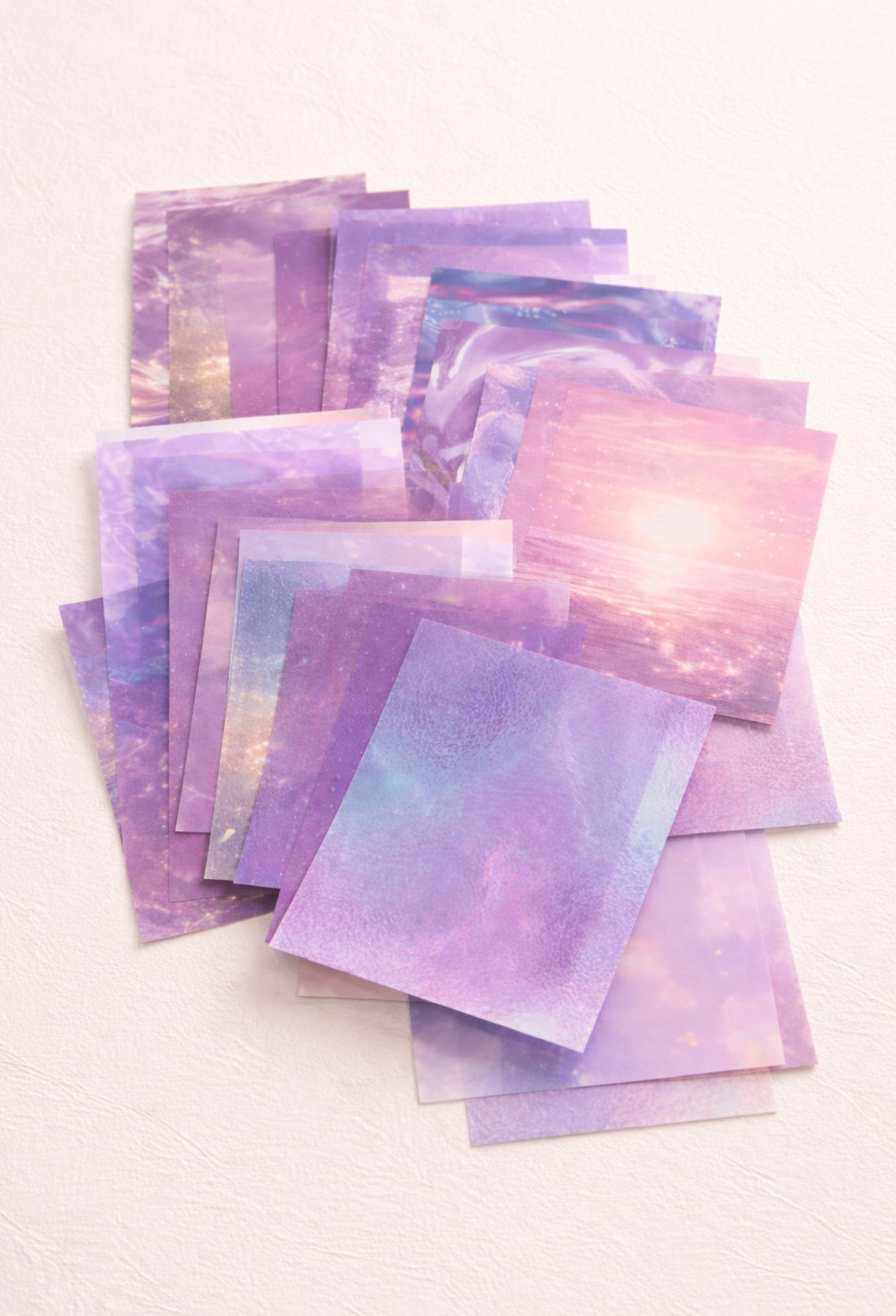 🌊 Ocean Aesthetic Paper Set — 20 Translucent Pages