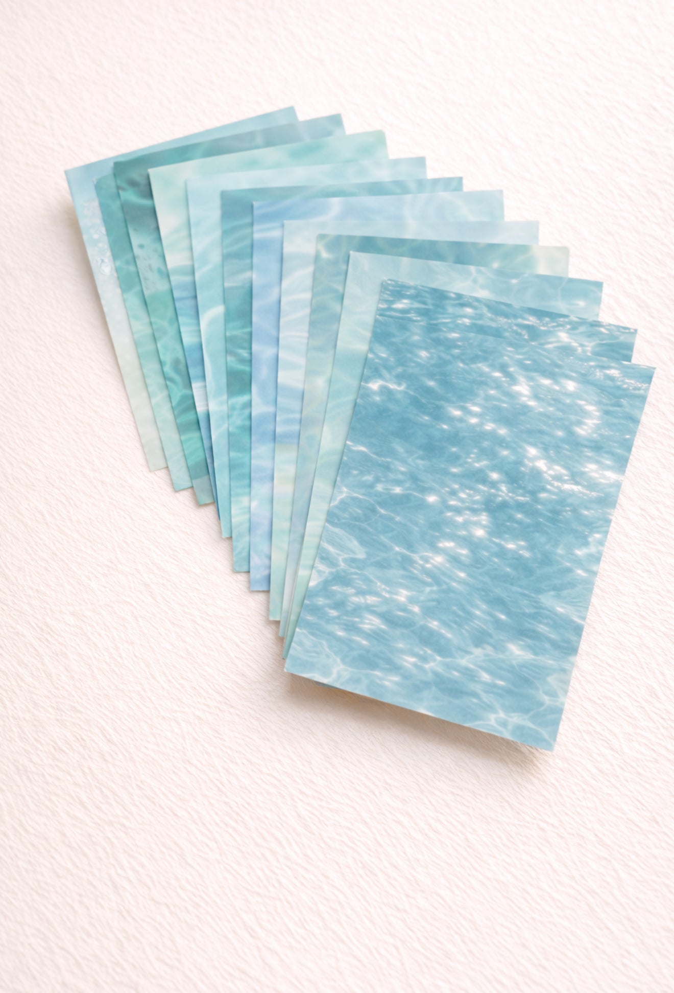 🌊 Ocean Aesthetic Paper Set — 20 Translucent Pages