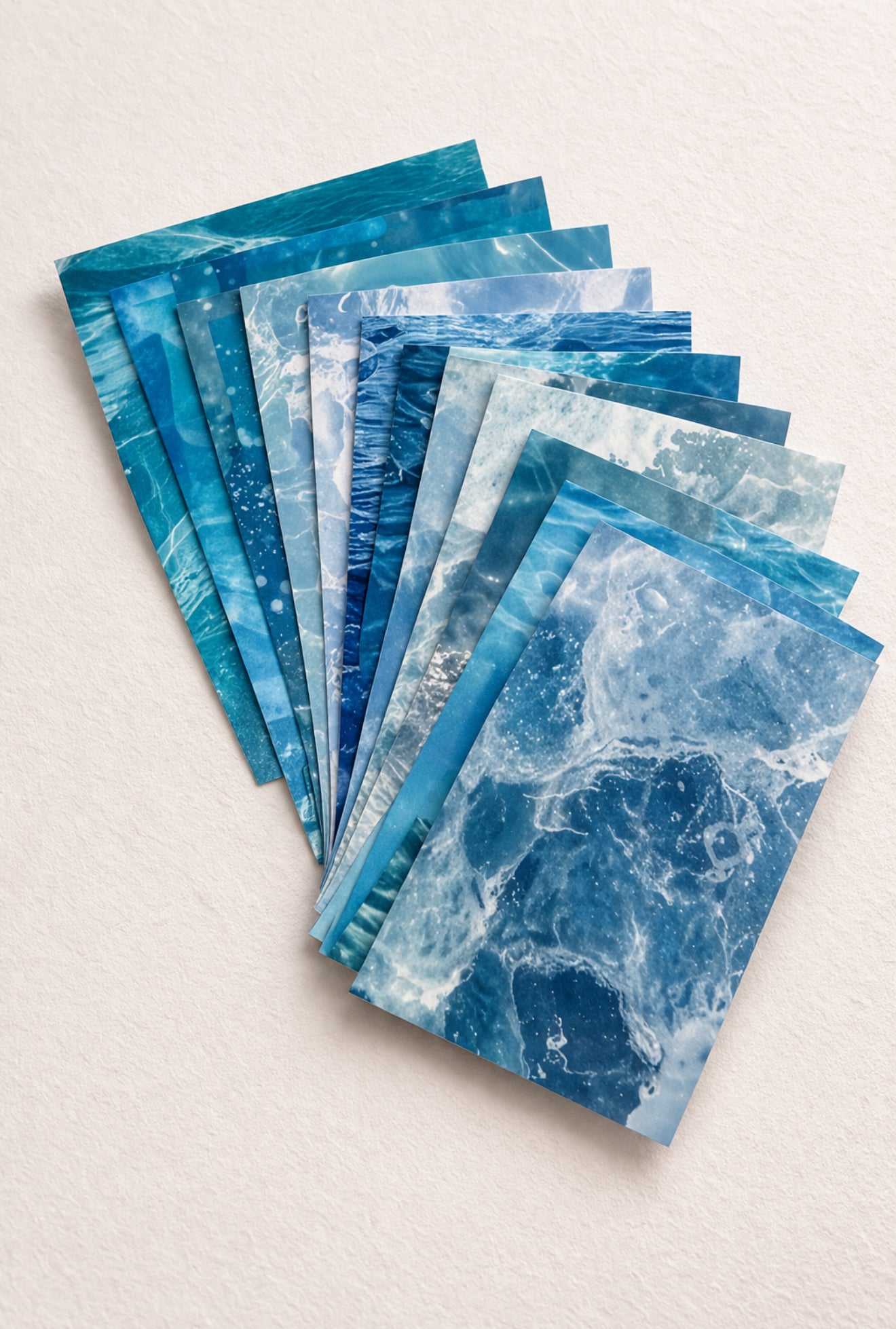 🌊 Ocean Aesthetic Paper Set — 20 Translucent Pages