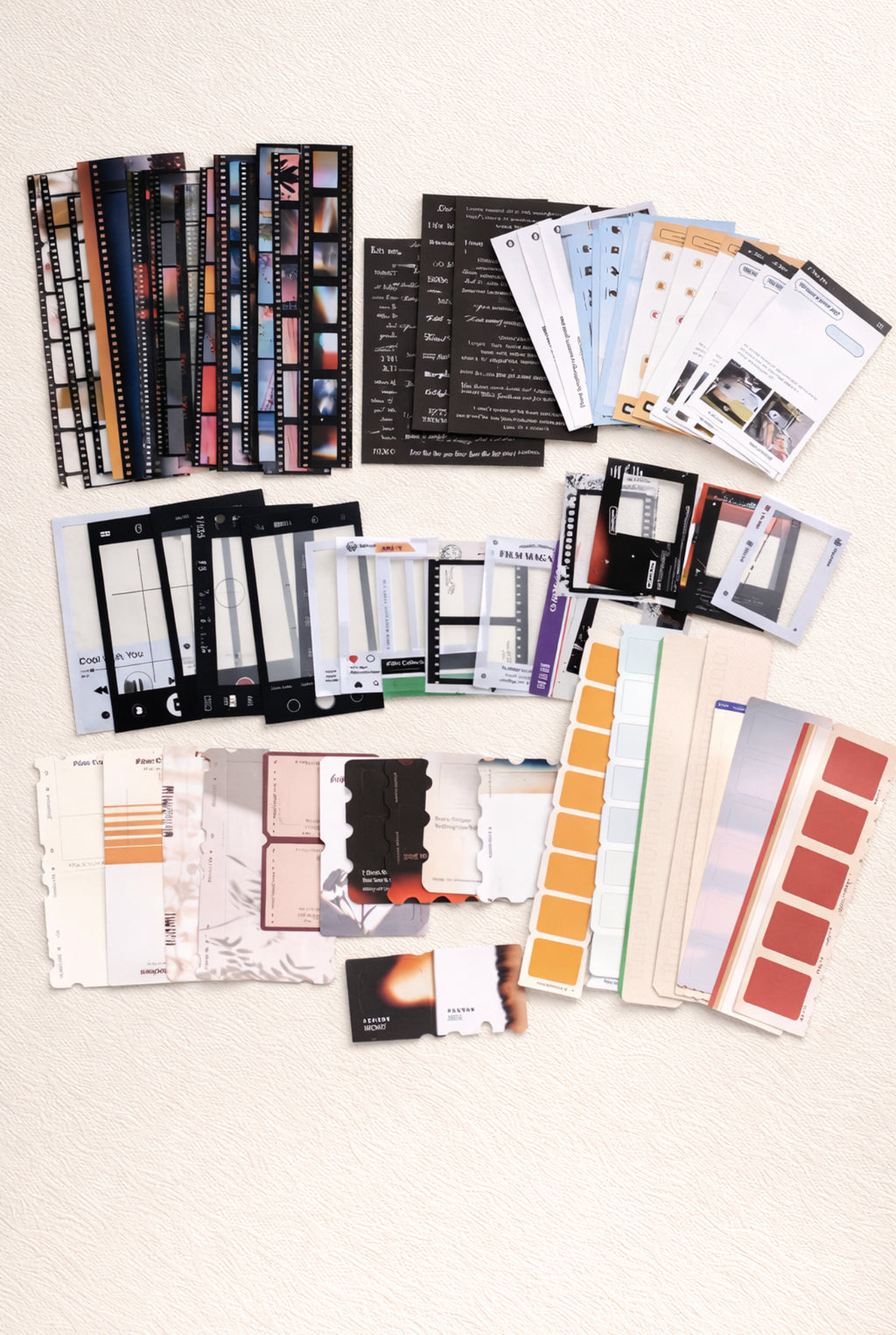 🖤 Film Noir Scrapbook Kit — Vintage Journaling Set (100 Pieces)