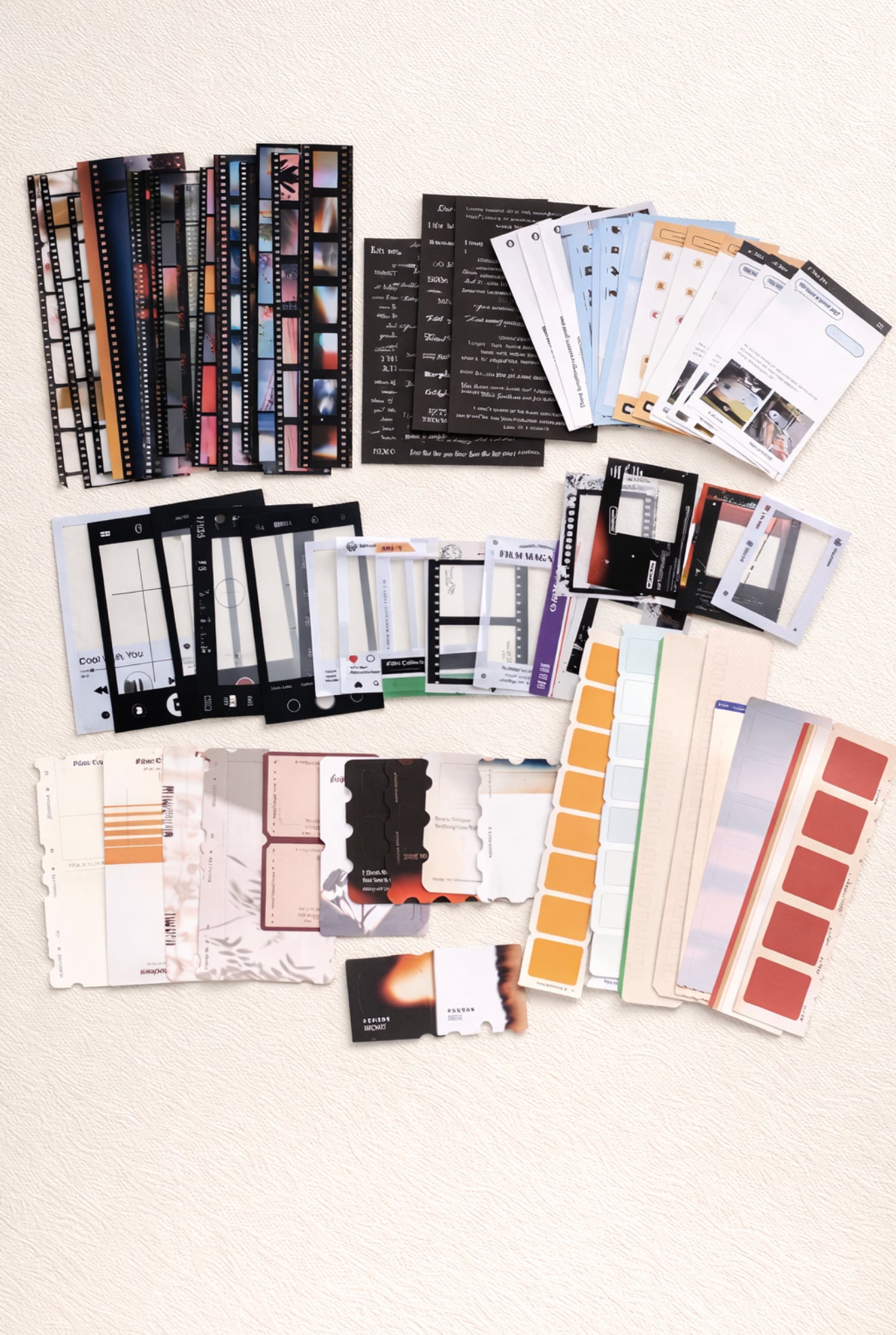 🖤 Film Noir Scrapbook Kit — Vintage Journaling Set (100 Pieces)