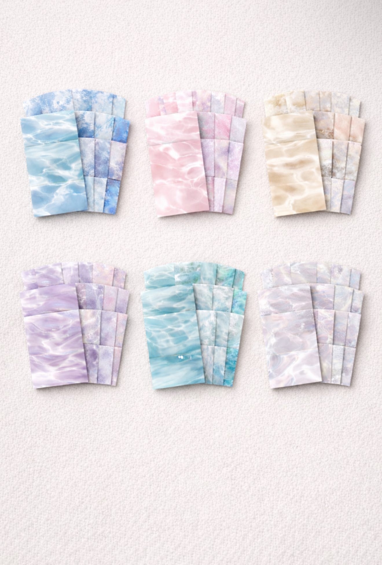🌊 Ocean Aesthetic Paper Set — 20 Translucent Pages