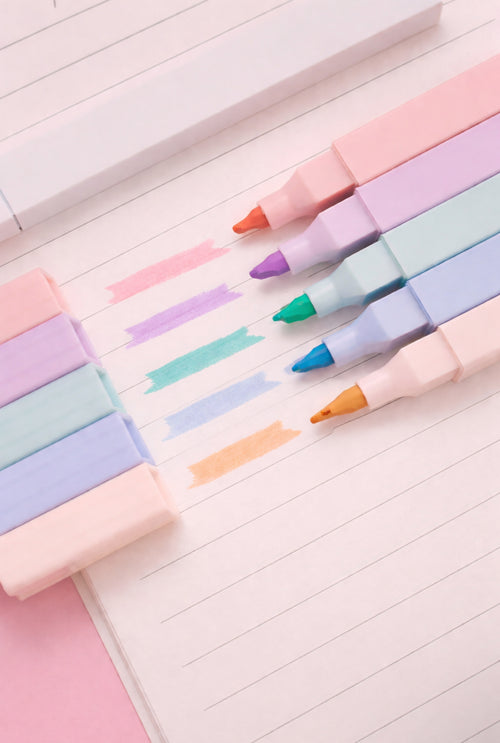 6-Piece Cozy Pastel Highlighter Bundle