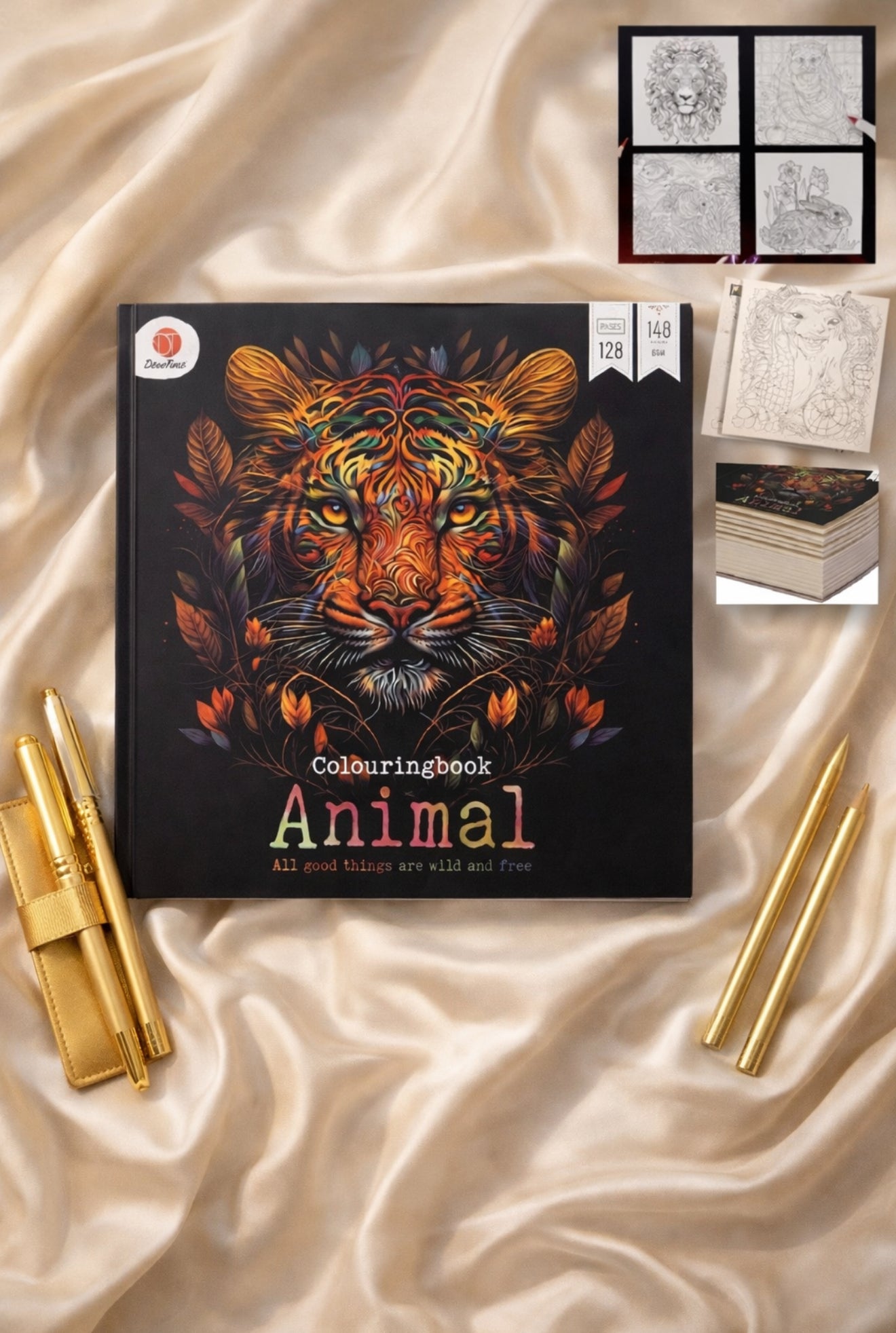 Premium Hardcover Aesthetic Coloring Books — 128 Detailed Pages by DécoTime