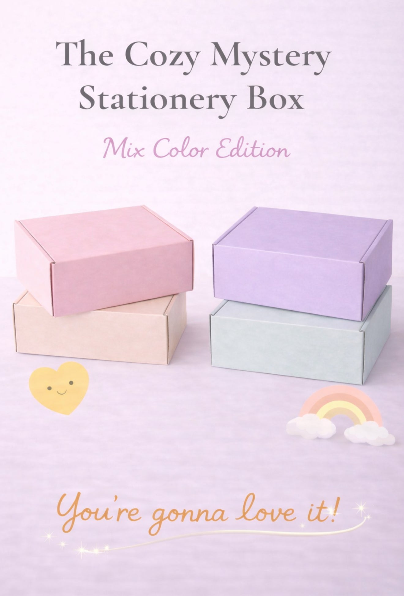 ✨ Cozy Mystery Stationery Box — 50 + Surprise Aesthetic Items