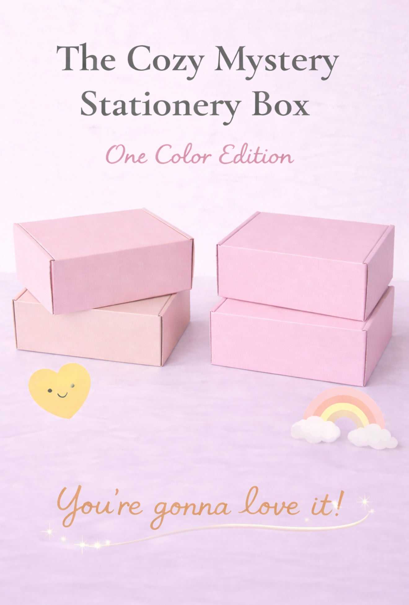 ✨ Cozy Mystery Stationery Box — 50 + Surprise Aesthetic Items
