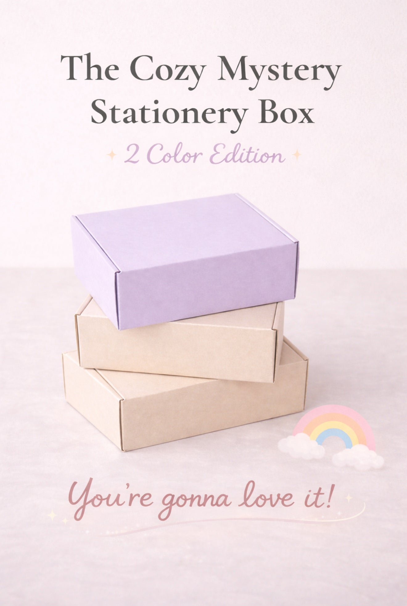 ✨ 2-Color Cozy Stationery Box — 30 Surprise Items