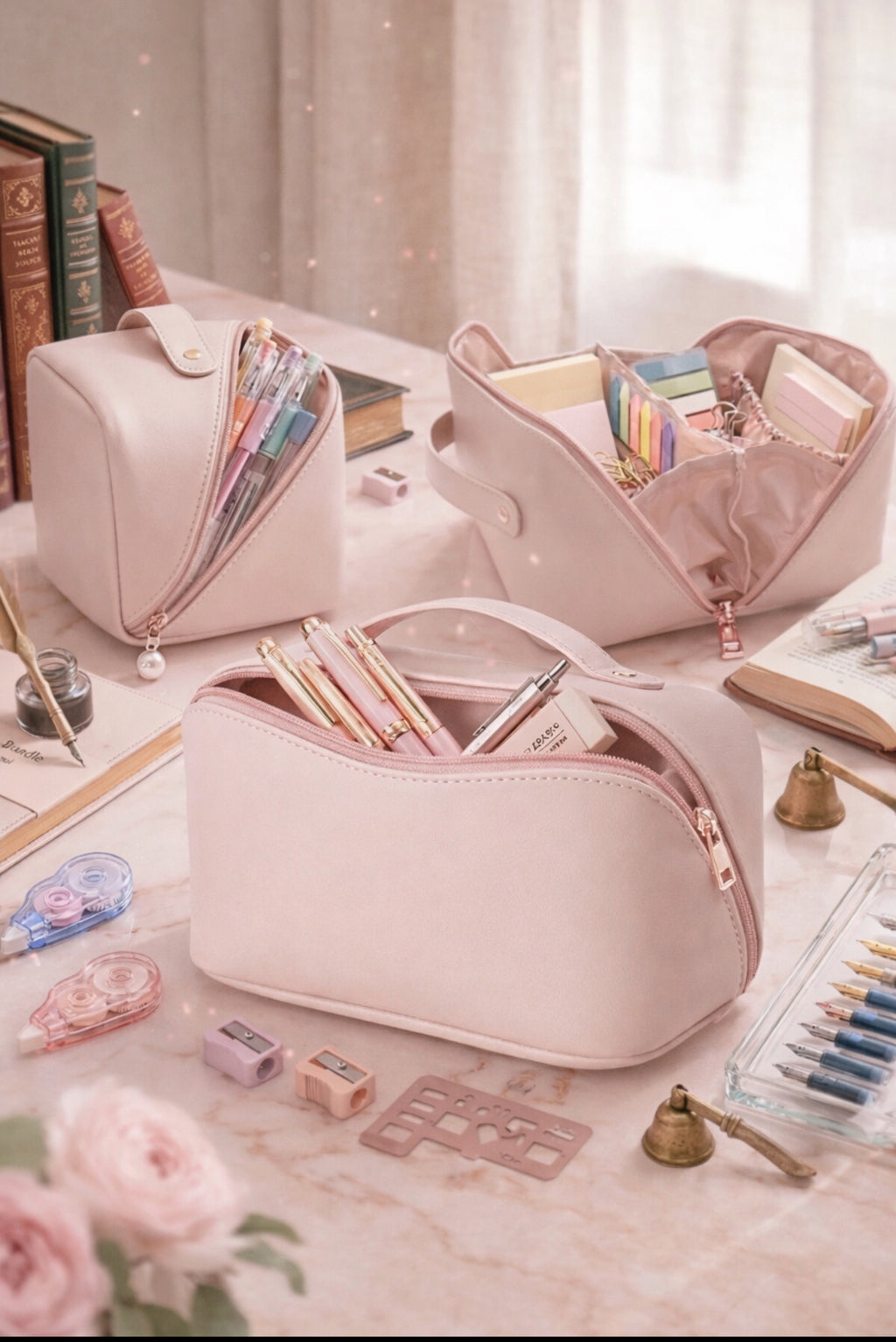 The Ultimate Aesthetic Pouch — Large Capacity Stationery Organizer