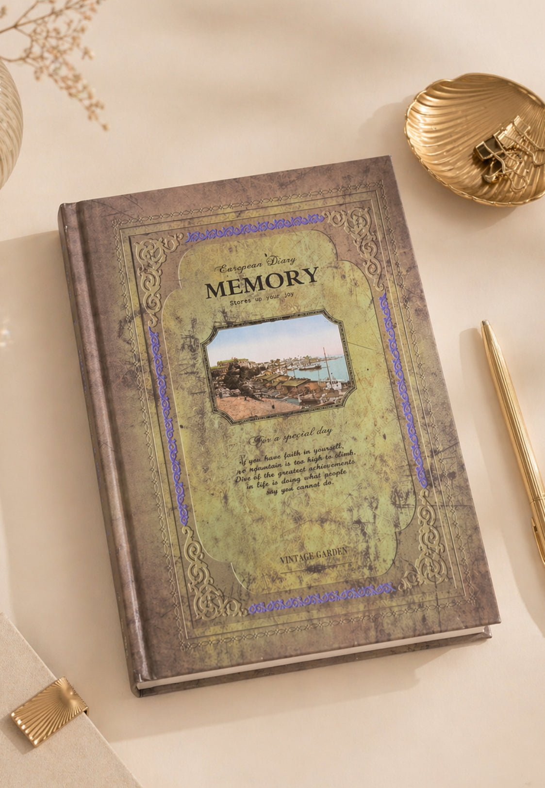 ✨ Vintage “Memory” A5 Journal — Retro Hardcover Notebook