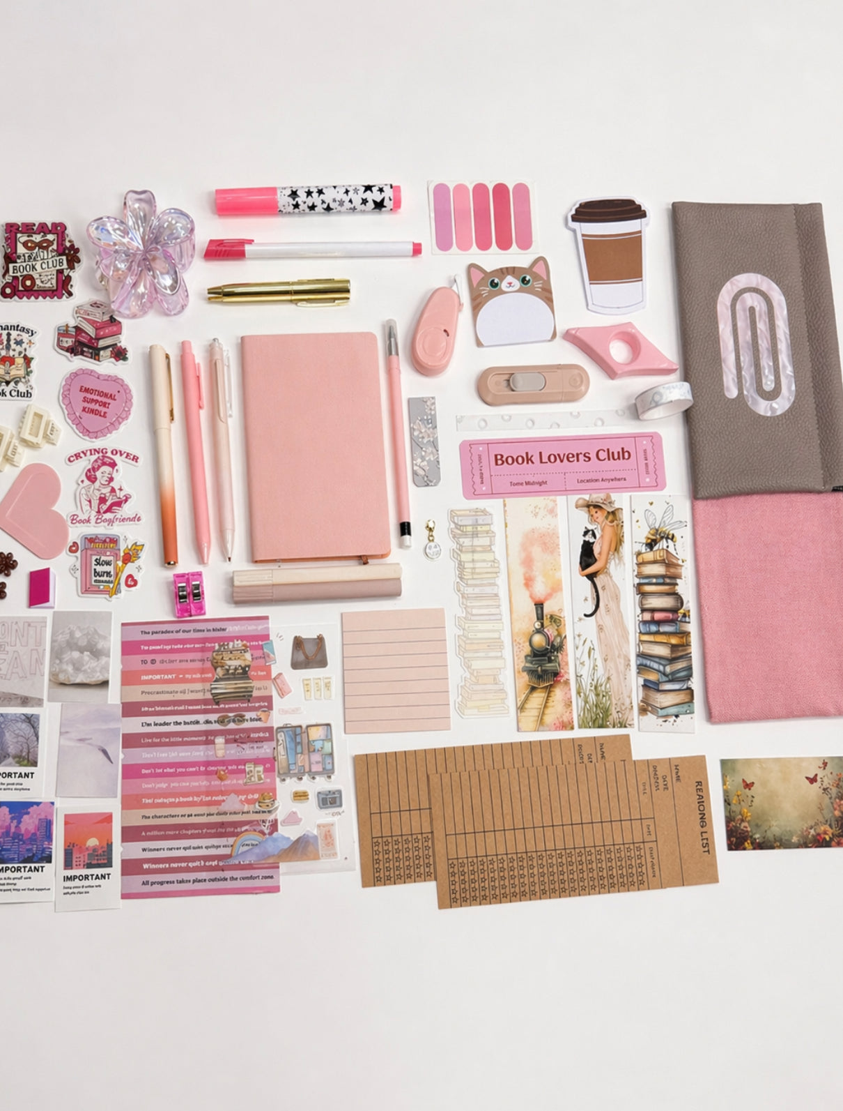 🍓 NEW 🍪 Cookies Dream — Soft Pink Aesthetic Bookish Bundle
