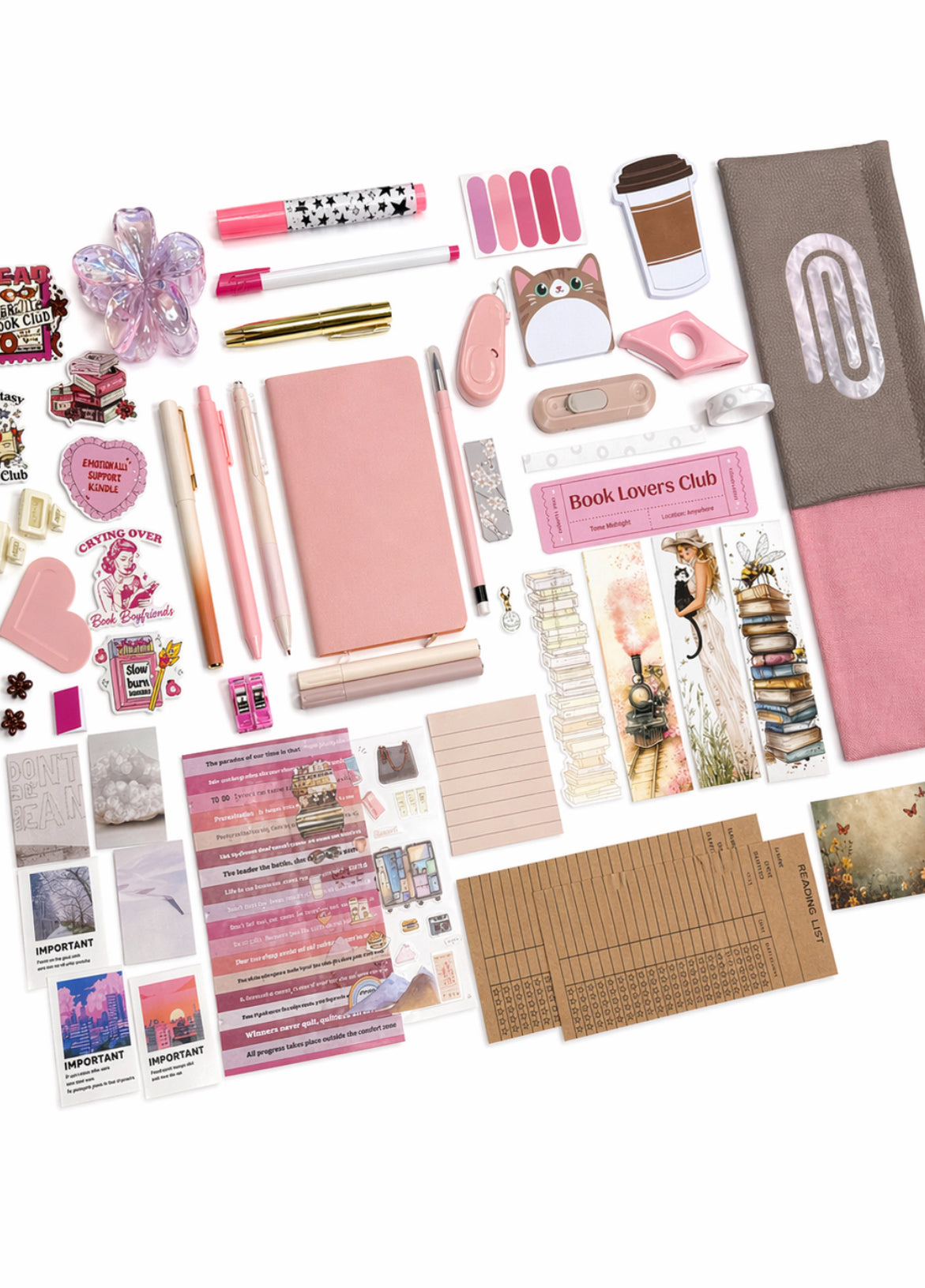 🍓 NEW 🍪 Cookies Dream — Soft Pink Aesthetic Bookish Bundle