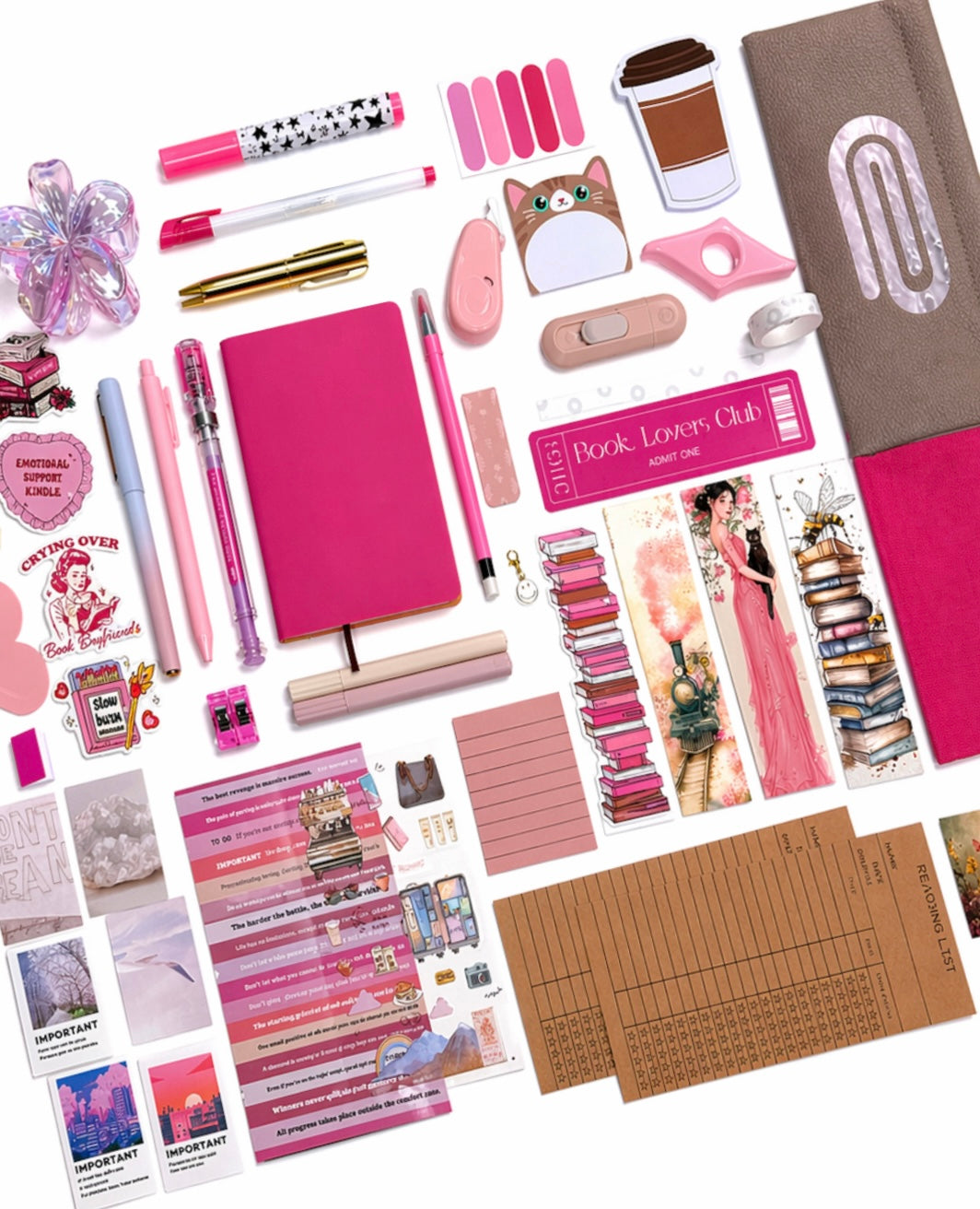 ✨ NEW 💗 Hot Pink Muse — Pink Aesthetic Bookish Bundle