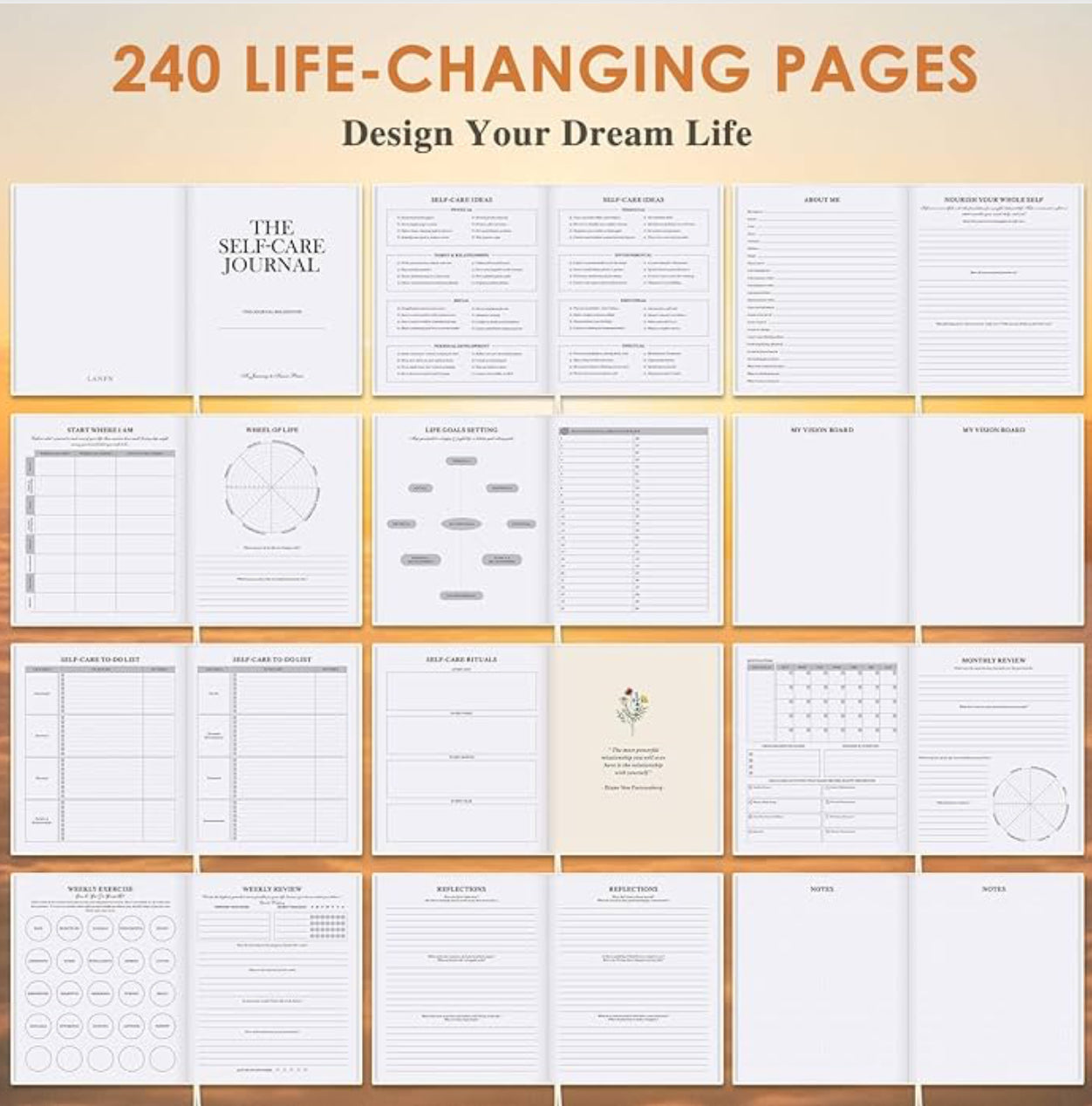 ✨ Self Care Journal & Planner — Aesthetic Wellness Notebook
