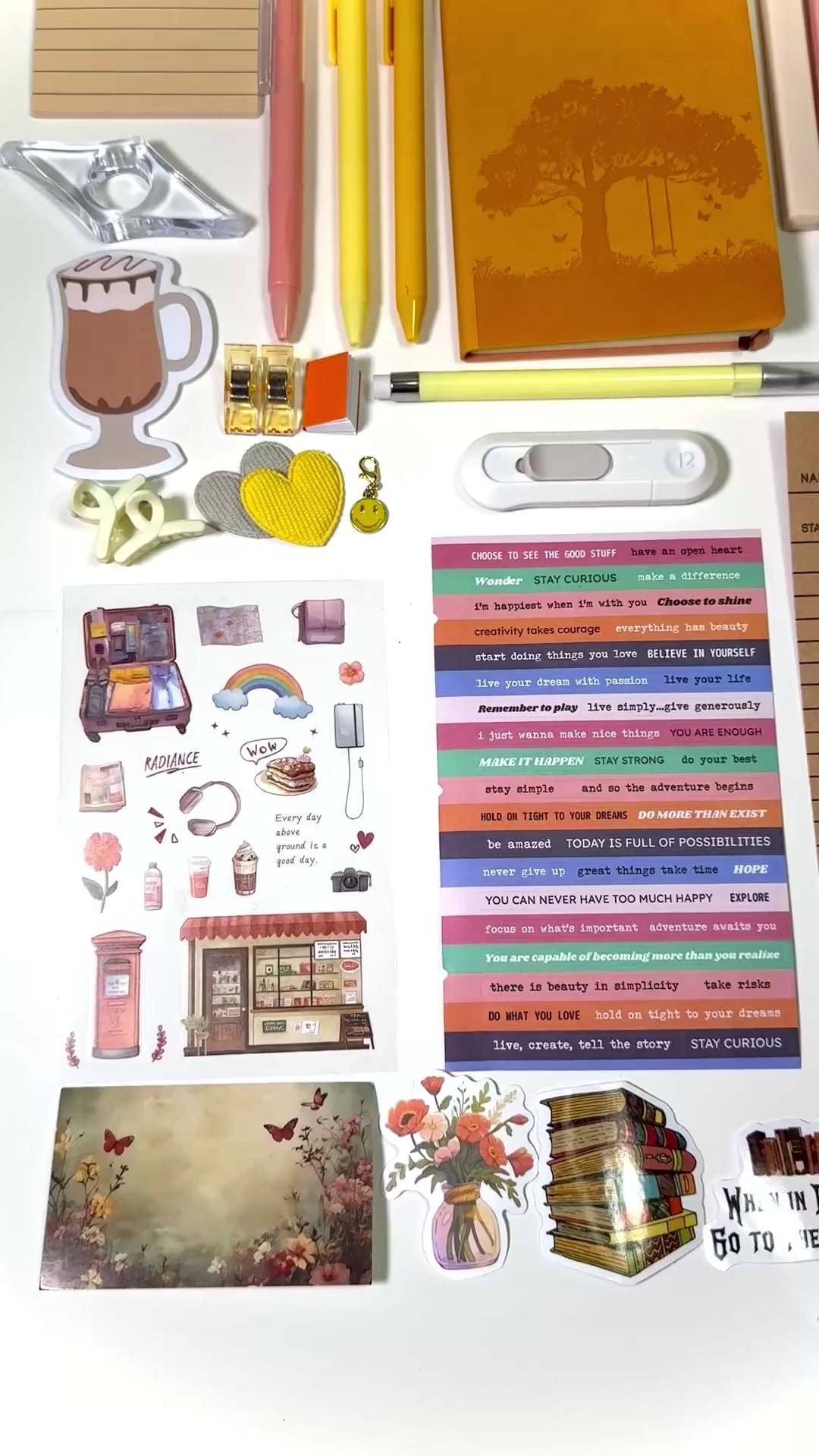 🧡 Orange Amber Aura — Orange Aesthetic Bookish Bundle