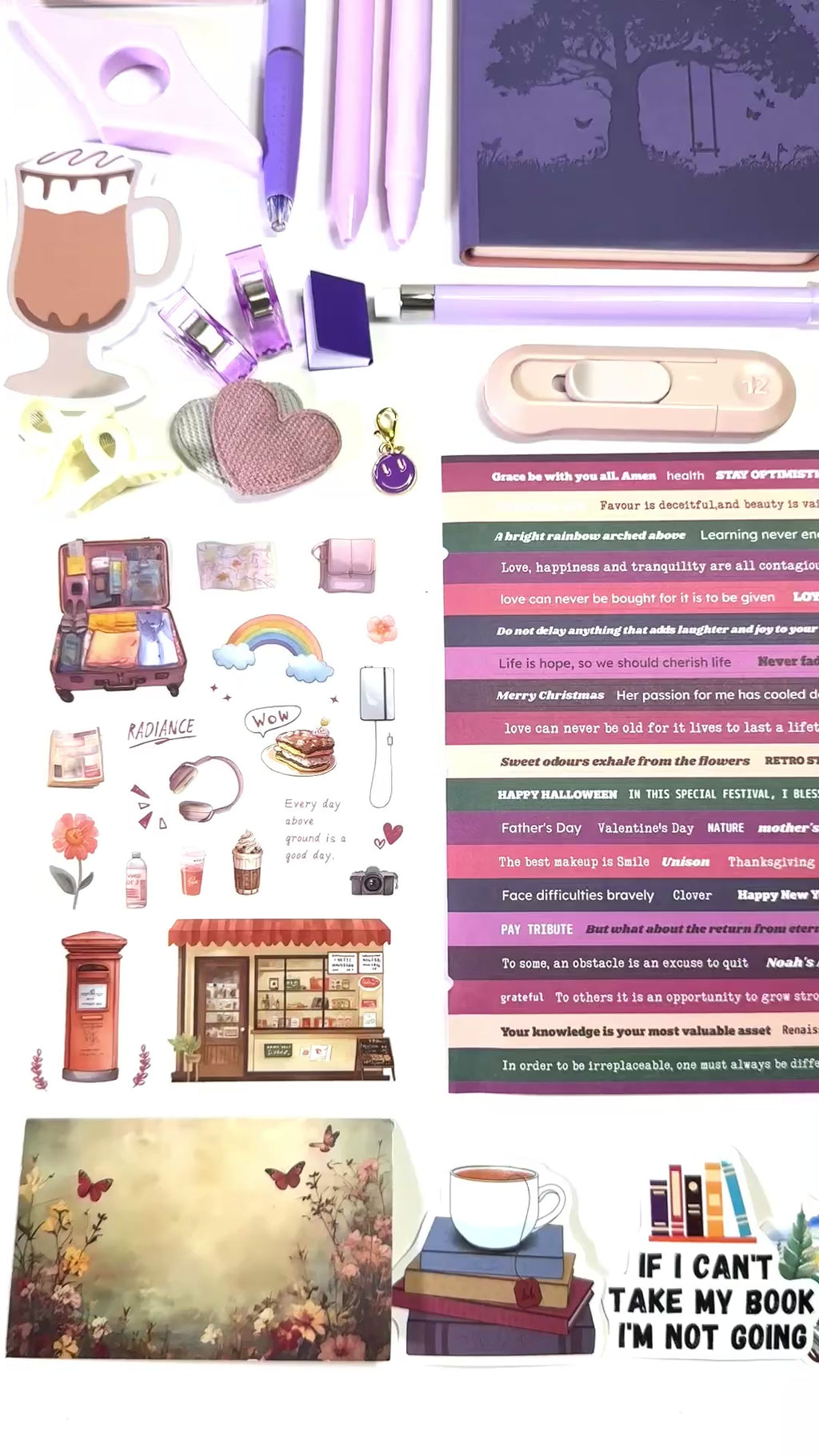 💜 NEW Purple Amethyst Poise — Purple Aesthetic Bookish Bundle