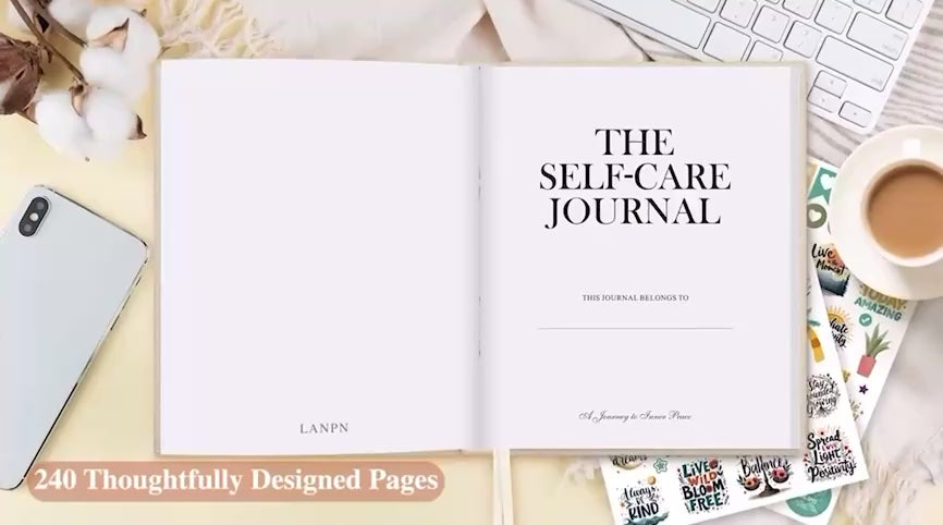 ✨ Self Care Journal & Planner — Aesthetic Wellness Notebook